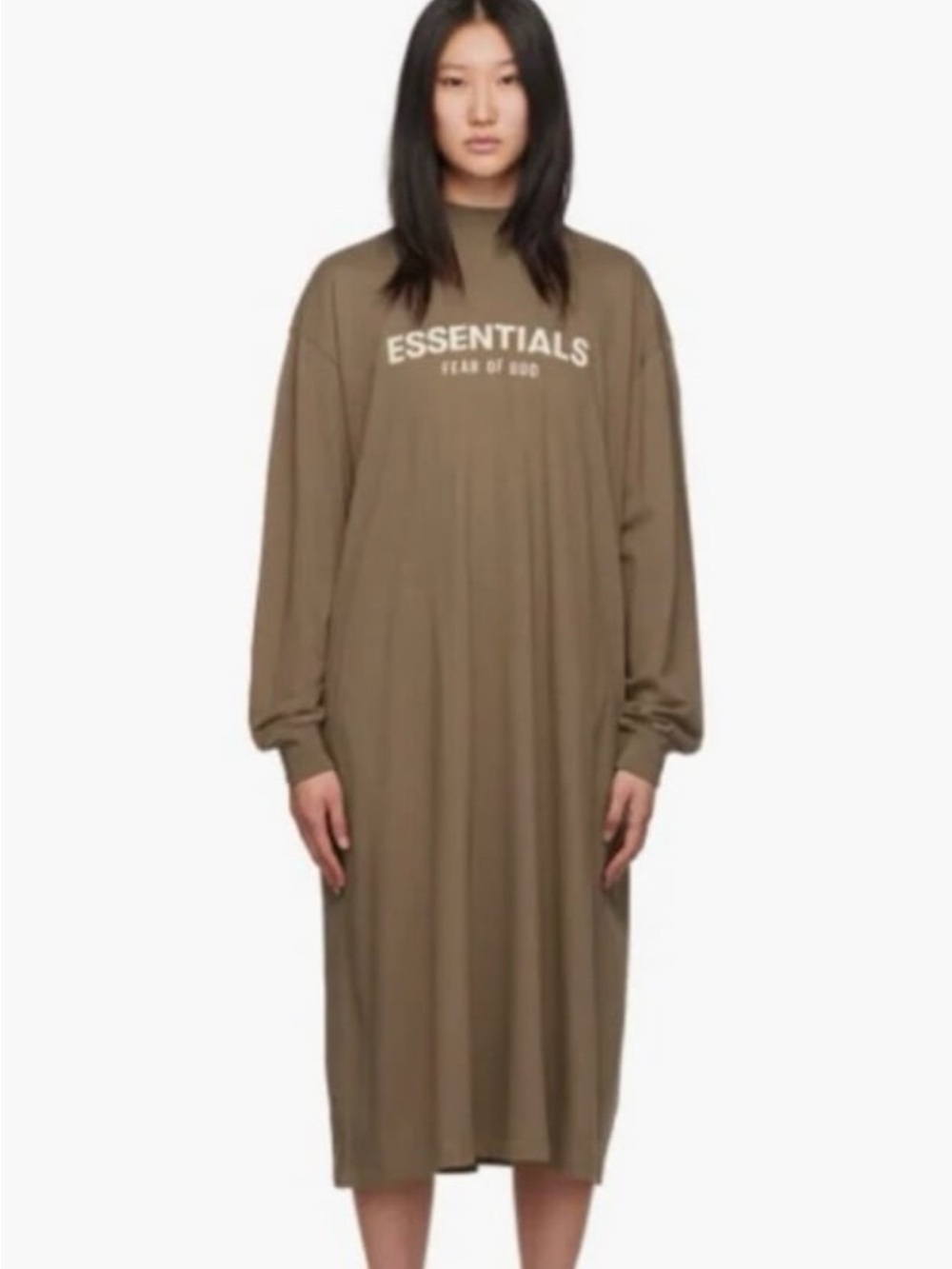 ESSENTIALS Fear of God Long Sleeve Pocketed Dress